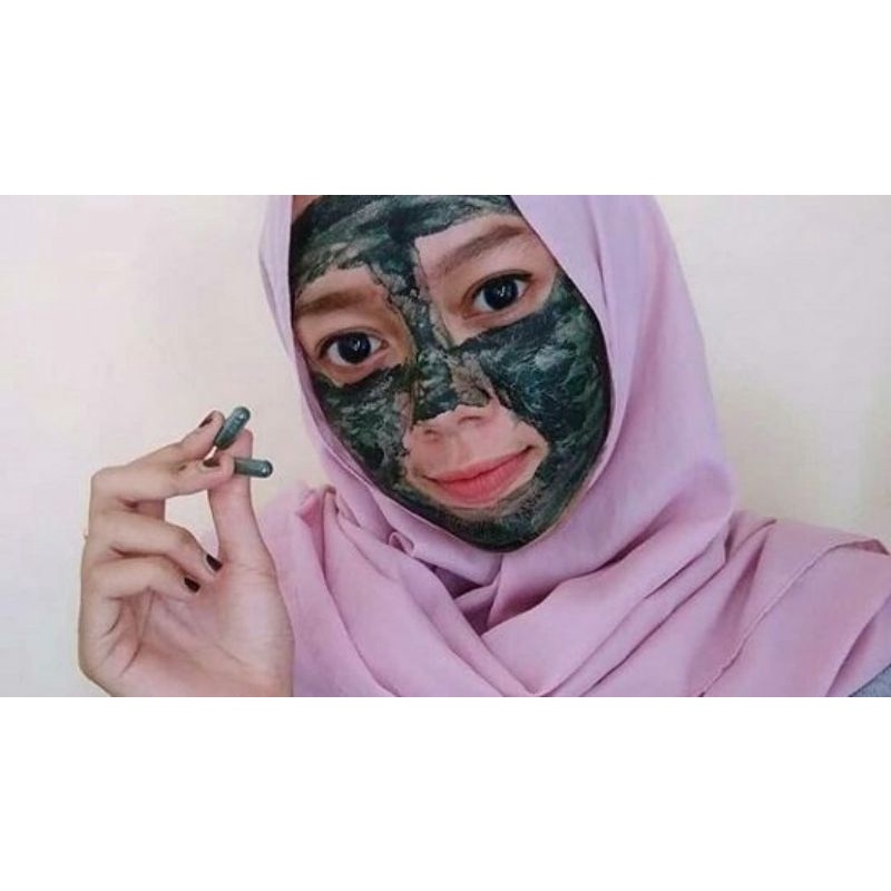 Masker Wajah Spirulina Masker Organik Kosmetik Skincare Wajah