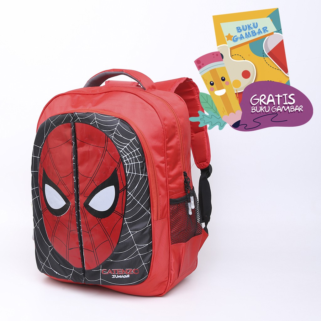 tas sekolah anak laki laki gratis buku gambar / tas spiderman anak /tas sekolah anak murah  CJR CZR1