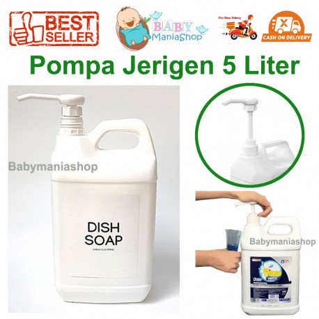 Pompa Jerigen 5 Liter Pompa Dirigen 5L Jerry Can Pump Refill Sabun Cuci Minyak Goreng Hand Sanitizer Sirup 30ML