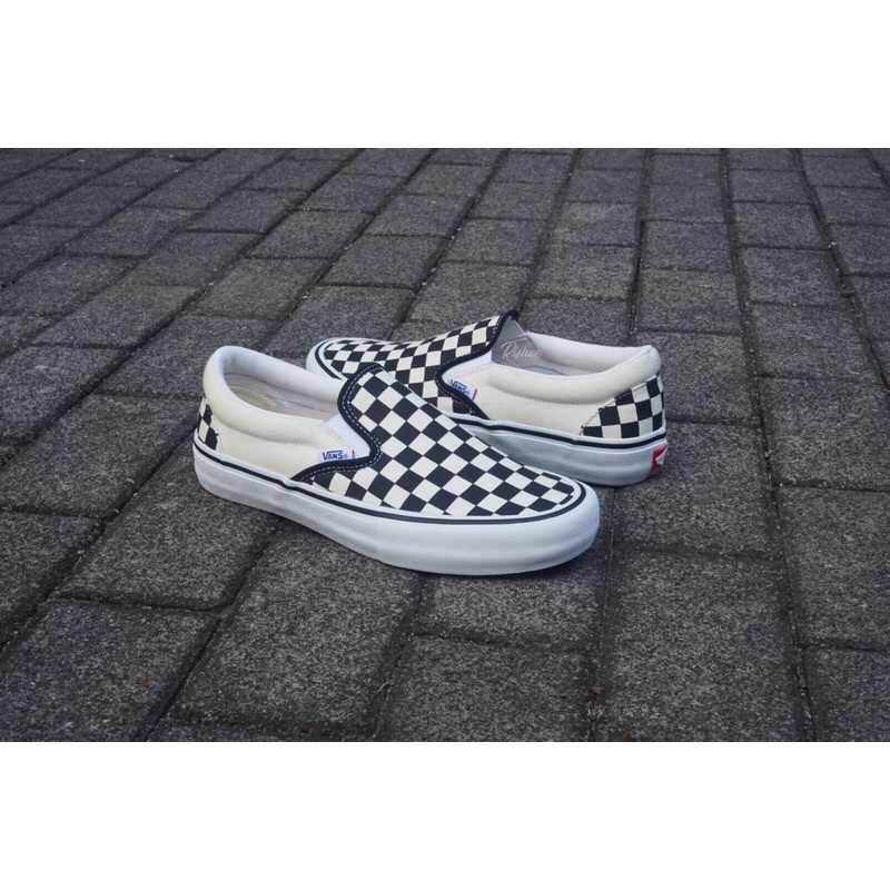 Vans Slip On Pro Checkerboard Black White