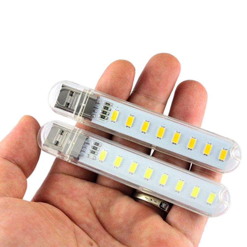 Lampu Malam USB 8 LED Hemat Energi