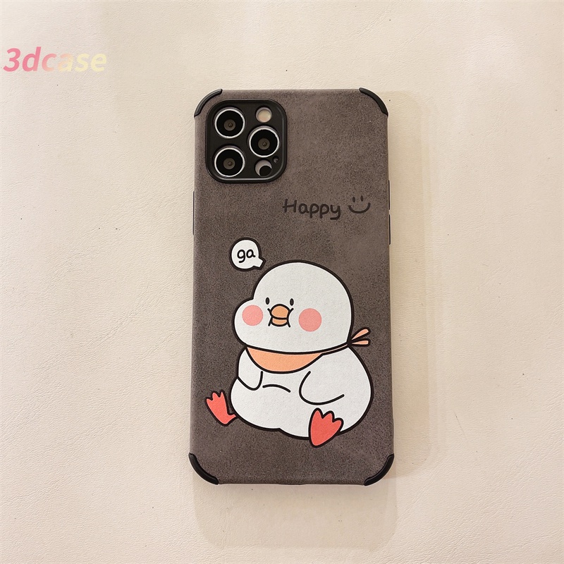 Case OPPO A7 A5S A15 A15S A54 A5 A9 A53 A33 A31 2020 A12 A3S A52 A72 A92 A93 A94 A1K Reno 4 5 5F 4F 4Lite 5K 5Lite OPPO F17 F19 PRO A35 A12S A11K A11 A11X A12E A53S A32 A8 Find X3Lite C1 C2 The New Tide Brand Duck Soft Case Lamb Skin Leather