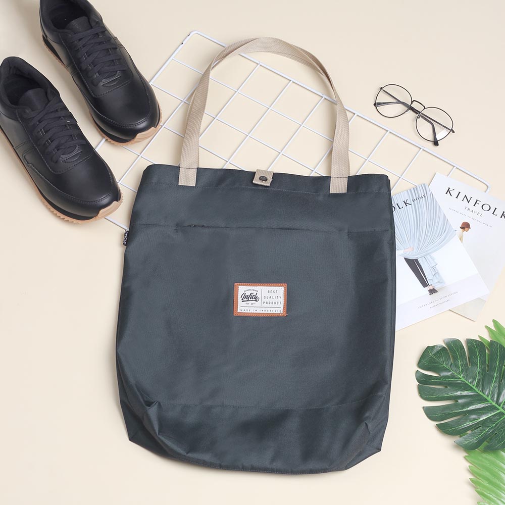 Toko Thabita Tote Bag Cordura Kantor Polos Premium Tebal Totebag Laptop Wanita