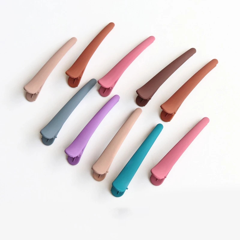 Korean Version Simple Candy Colors Frosted Resin Hairpins/ Professional Hairdressing Fixed Makeup Duck Beak Clip