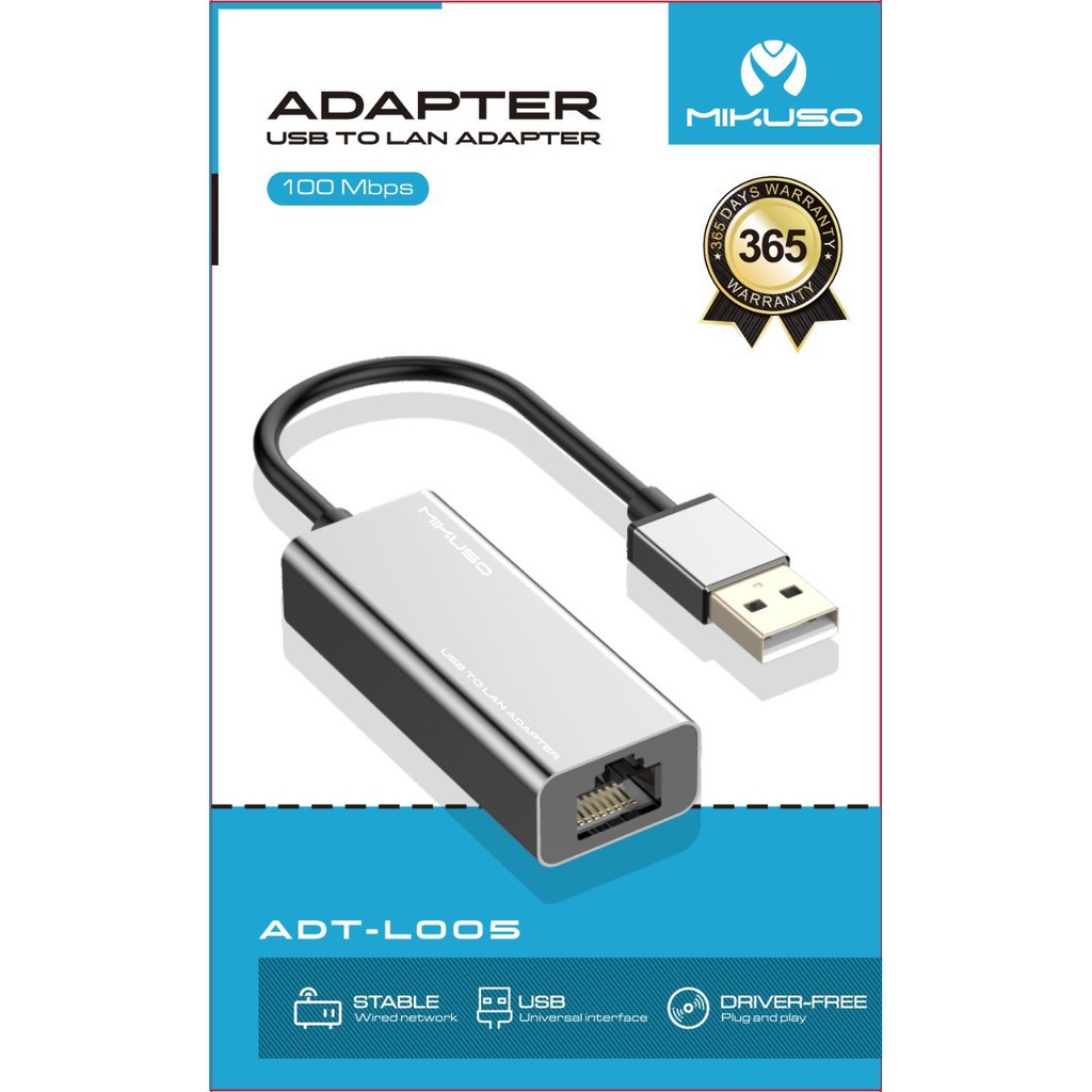 Mikuso ADT-L005 Adapter USB To LAN Adapter