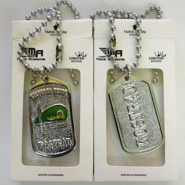 Kalung Kostrad Dog Tag Logo Kostrad Baret kalung rantai Kalung Pria Kalung Wanita Kalung Custom Kalu