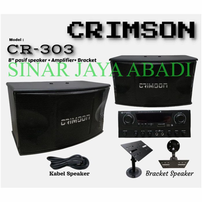 PAKET SOUND SISTEM KARAOKE CRIMSON CR303 8 INCH