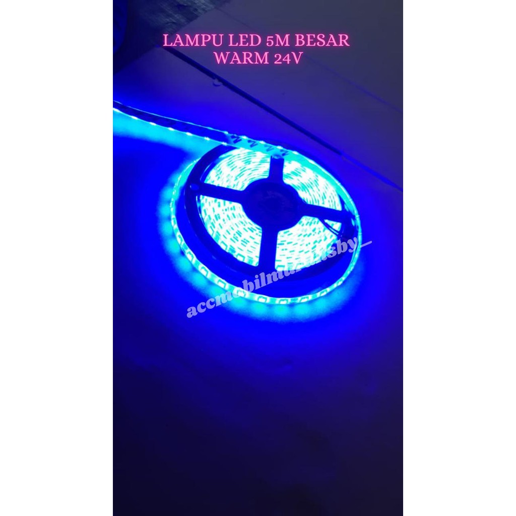 LED STRIP 5050 IP33 DC 12V 5M WATERPROOF LAMPU PLAFON LAMPU ETALASE TAHAN AIR