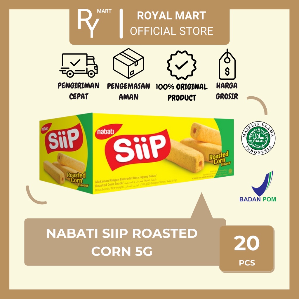 

Nabati Siip Roasted Corn Box 5g x 20 pcs