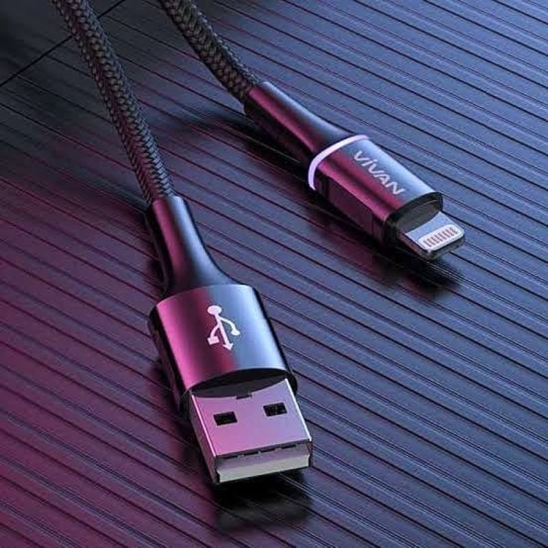 [VIVAN V-DL] Kabel Data Usb Lightning/Iphone 2.4A Quick Charge iPhone 6 6s 6+ 7 7+ 8+ X XR XS