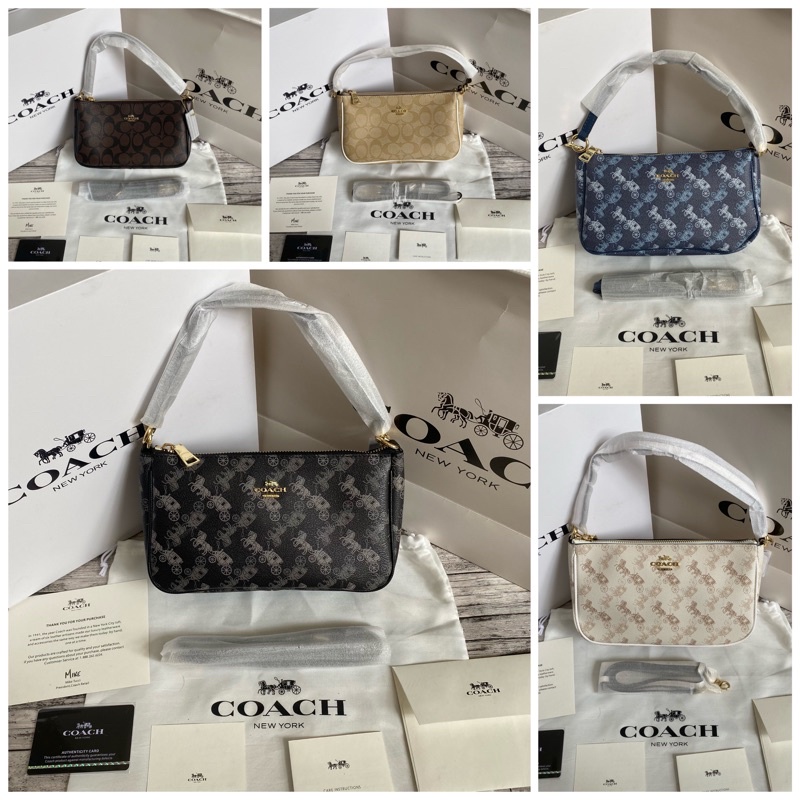 TAS COACH TOP HANDLE POUCH CROSSBODY / TAS COACH WANITA / HORSE AND CARRIAGE / TERMURAH