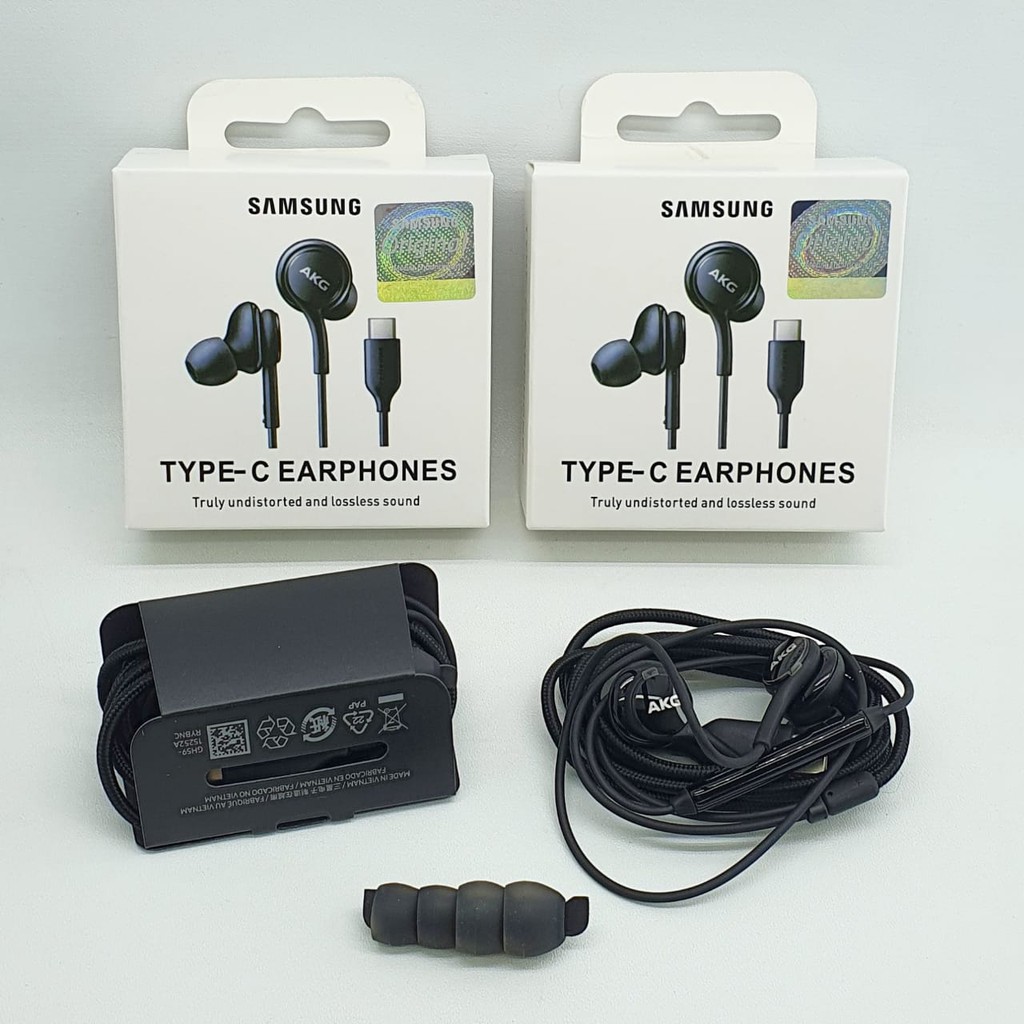 Headset Samsung Note 20 / Note 20 Ultra / S21 / S20 Type C AKG Original 100% Handsfree Samsung