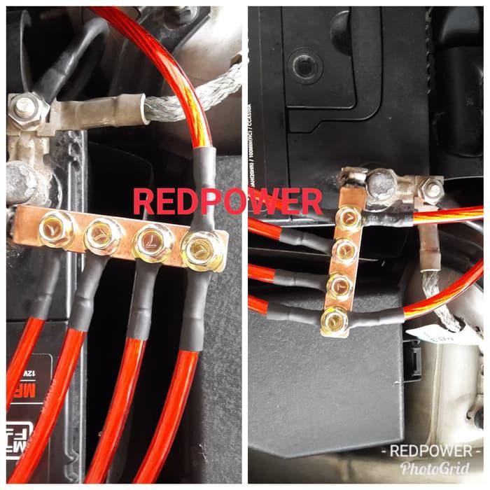 Redpower Kabel Ground 8 AWG untuk mobil 5 titik grounding