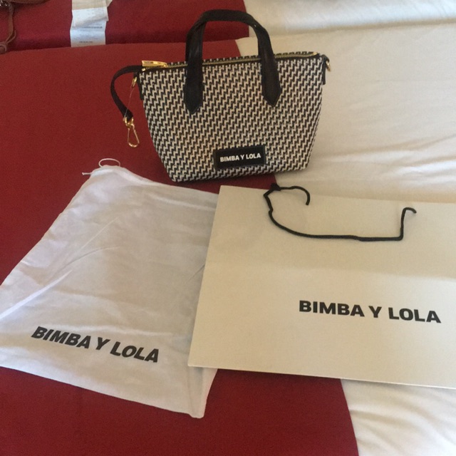 [reserved] Bimba Y Lola Navy Plaited Tote Bag