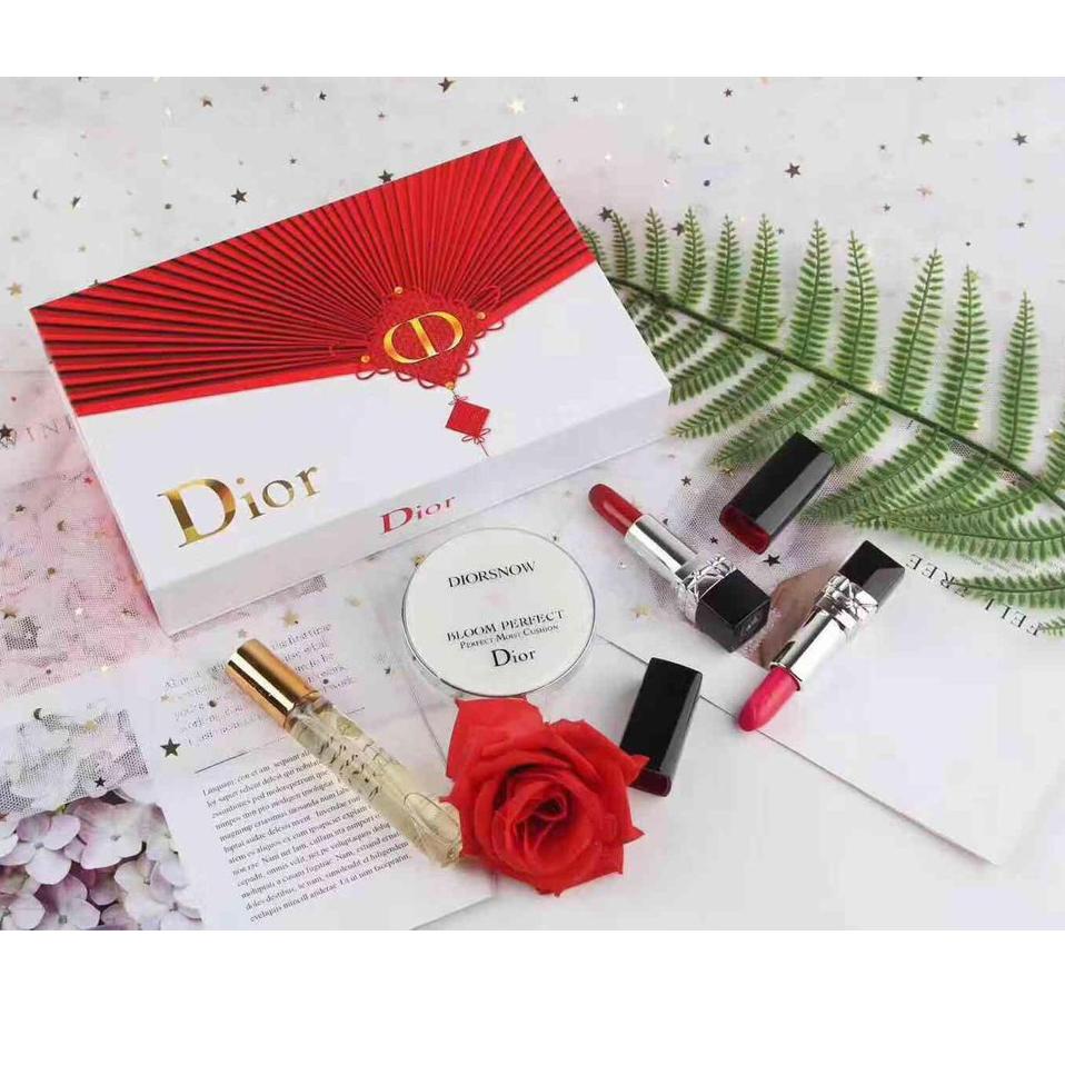 『Terlaris』 DIOR SET MAKEUP 4 in 1 || 2 LIPSTICK,BB CREAM & PERFUME ??
