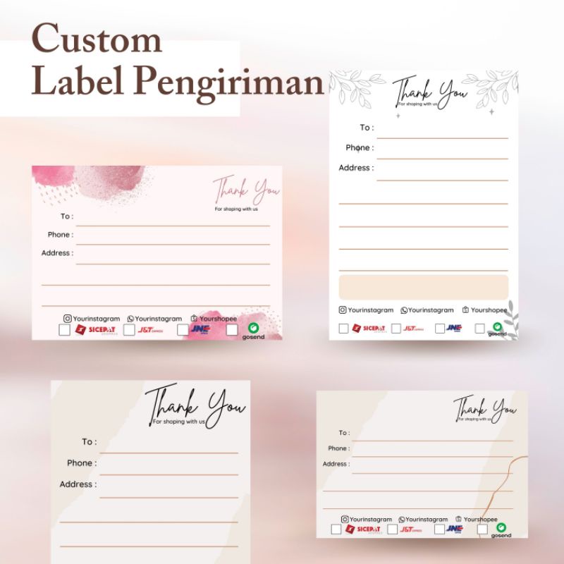 Jual Cetak Stiker Label Pengiriman Custom Label Pengiriman Shopee Indonesia 6877