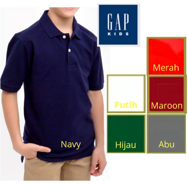  KAOS  KERAH  POLO SHIRT GAP KIDS ANAK LAKI COWOK BOYS 