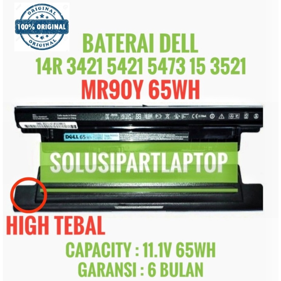 Baterai Laptop DELL 14-3421/MR90Y for Laptop INSPIRON 14-3421 ORI