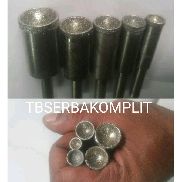 Matabor Batu Cekung 8mm Mata Bor Tasbih Gelang Batu Akik Bola Bulat 8 mm Prayer Bead Diamond Drill