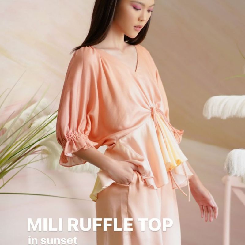 MILI Ruffle Top Novere x Mmehuillet in Sunset