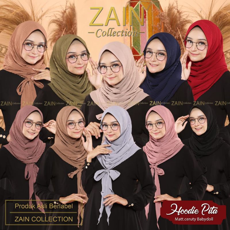 jilbab instan hoodie pita plisket ORI ZAIN-1