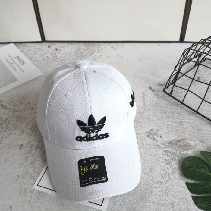 TERMURAHHHH Topi Baseball Adidas 80% Cotton 20% Polyester - MADE IN CHINA - Putih Hitam