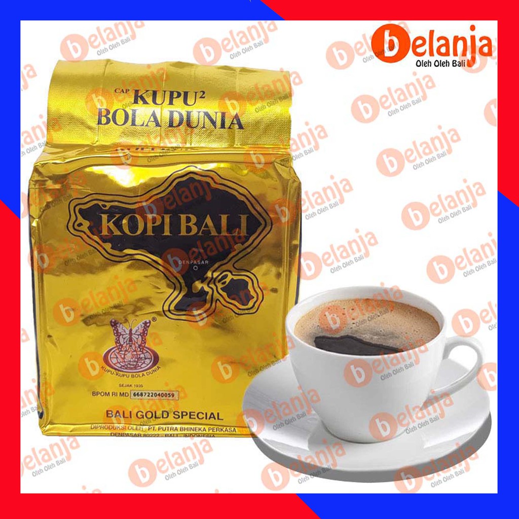 

Kopi Bali KUPU2 BOLA DUNIA Gold 250 gr kopi bubuk asli bali oleh oleh bali