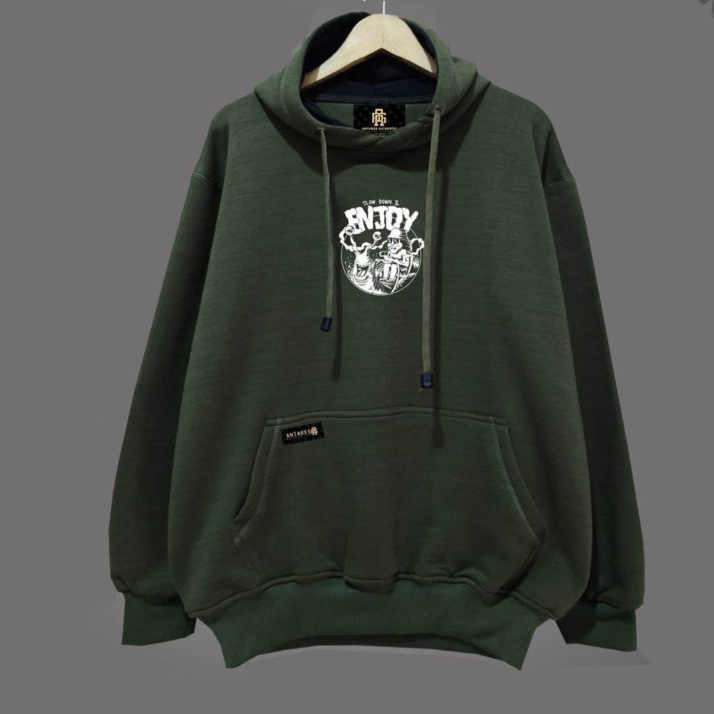 HOODIE PRIA UKURAN JUMBO XXL / HODIE PRIA UKURAN BIG SIZE ENJOY ARMY