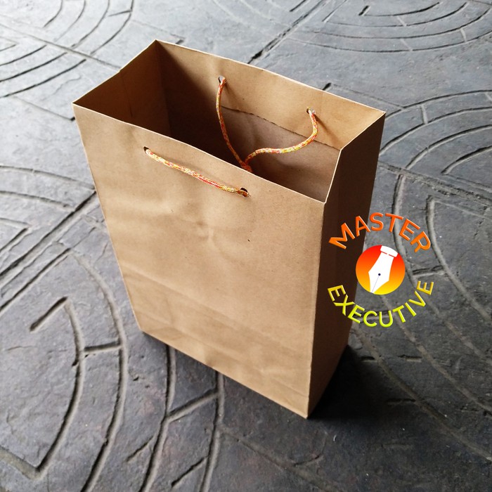 Paper Bag Polos Tall Coklat - 20 x 30 x 9.5 cm - Tas Kertas Tinggi