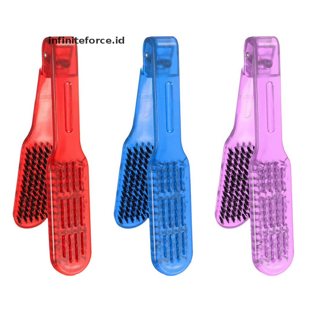 (infiniteforce.id) Sisir Sikat Ganda Bahan Kayu Untuk Meluruskan Rambut