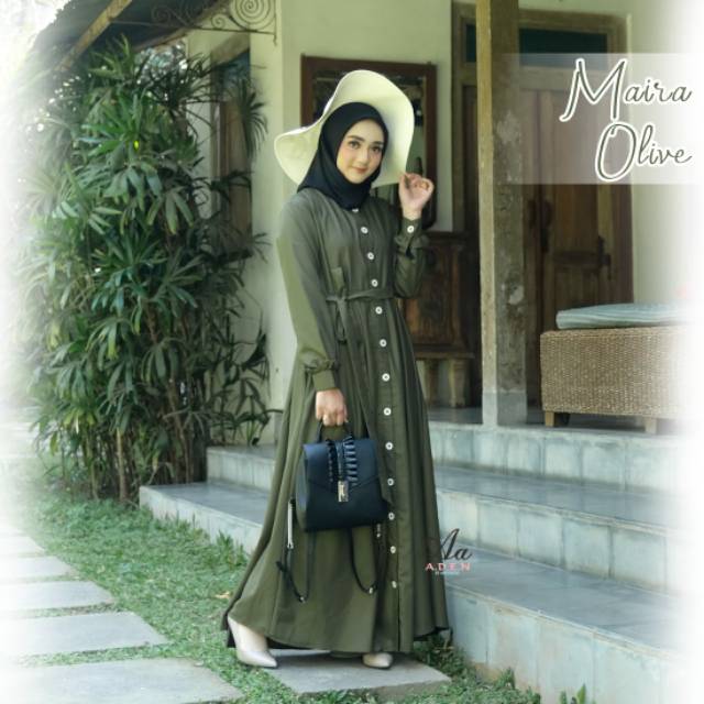 Gamis Maira Two Tone ori by Aden hijab 2