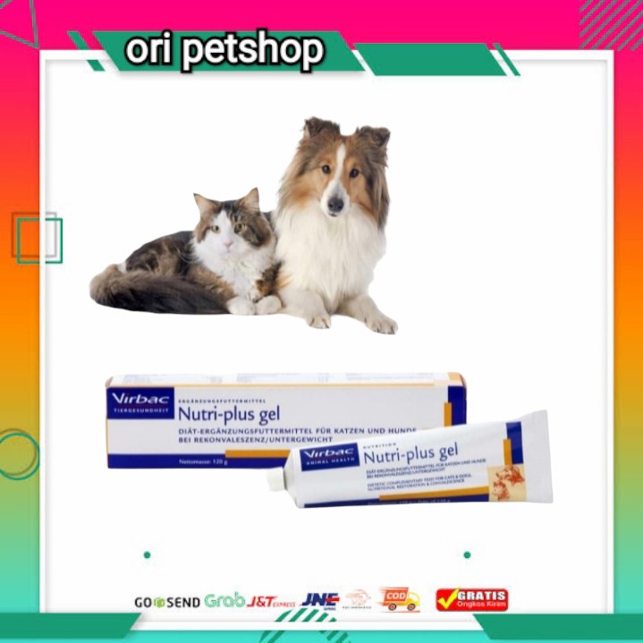 ( paket 6 pcs ) - Nutriplus gel repack 15gr vitamin kucing &amp; anjing nutriplusgel 15 gr