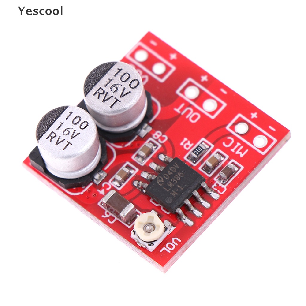 Yescool Papan amplifier power DC 5V-12V LM386 200x Untuk Mikrofon