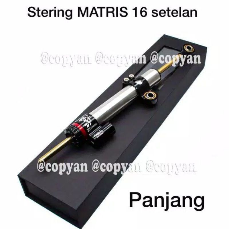 Stabilizer matris pendek panjang 16 stelan stabilizer stang atas steering dumper ninja 250 CBR Aerox