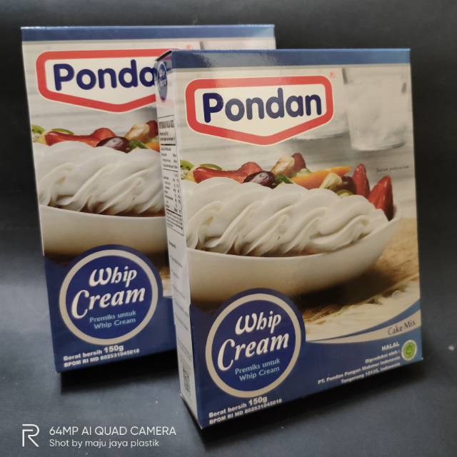 Pondan Whip Cream 150 Gram/Lsn/12pcs