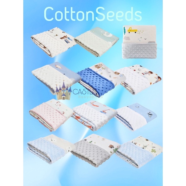 Castle - Cottonseeds Baby Blanket - Selimut Bayi Lembut size 70 x 90 cm