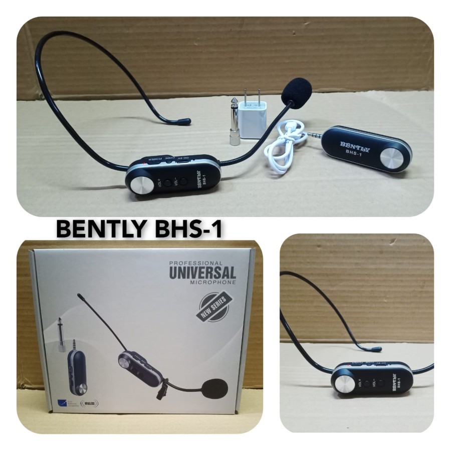 MIC WIRELESS BENTLY BHS-1 HEADSET BANDO PORTABLE MIC BENTLY BHS 1