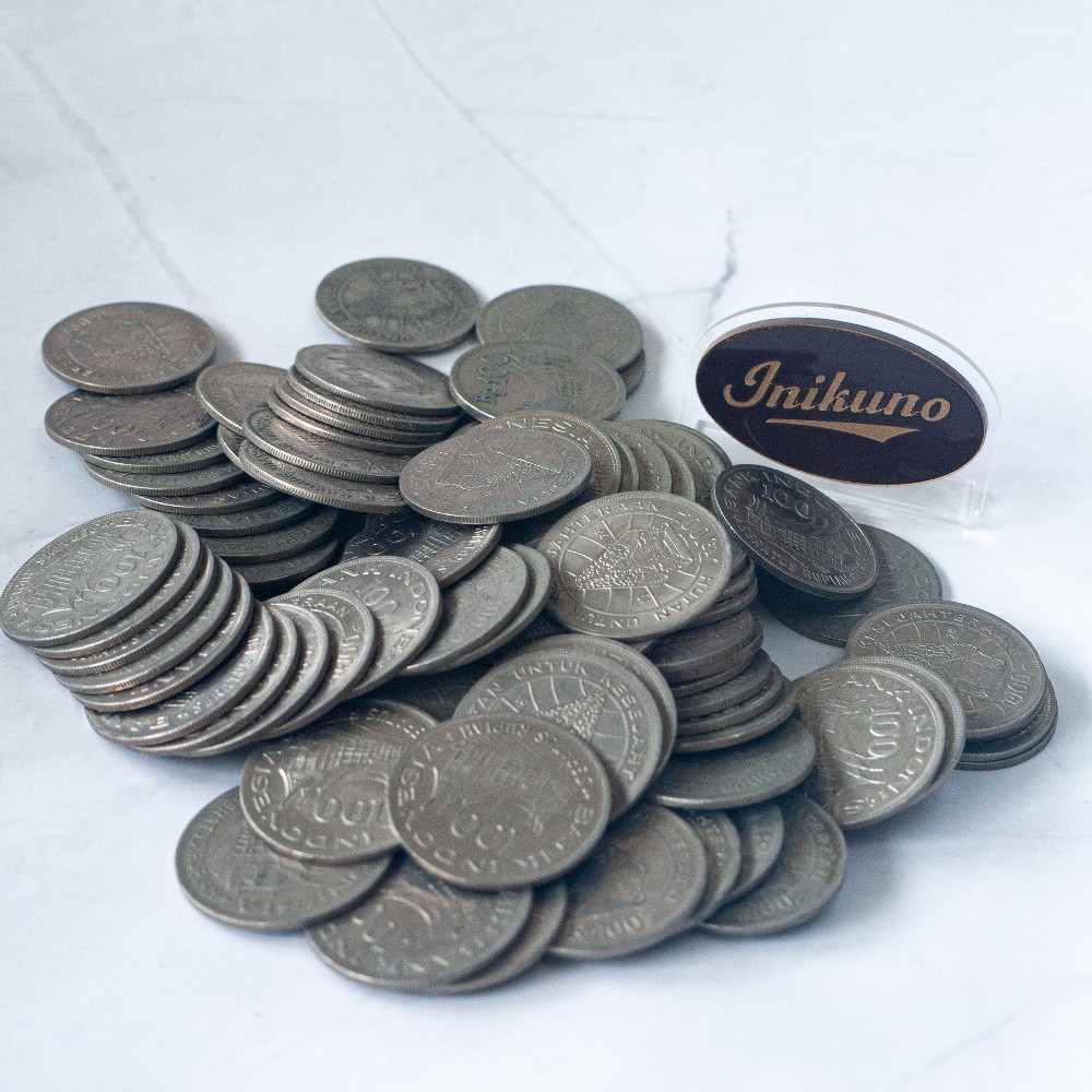 minimal beli 15 keping uang kuno 100 rupiah tahun 1978 - tipis logam jadul lawas