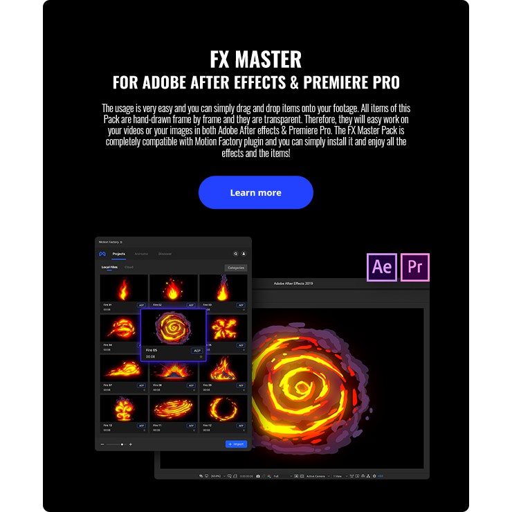 Motion Factory - FX Master Cartoon Action Elements - Premiere Pro &amp; After Effect (Extension)