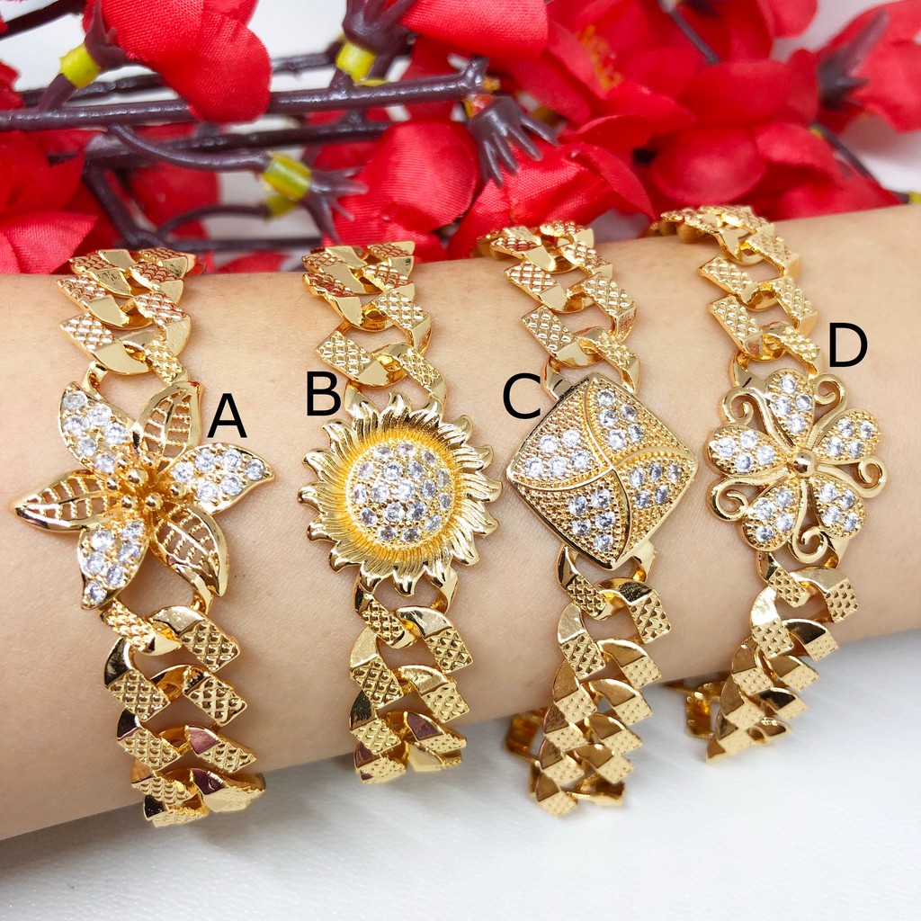  Gelang  Xuping Lapis Emas  18k Gold Mewah Wanita Tangan 