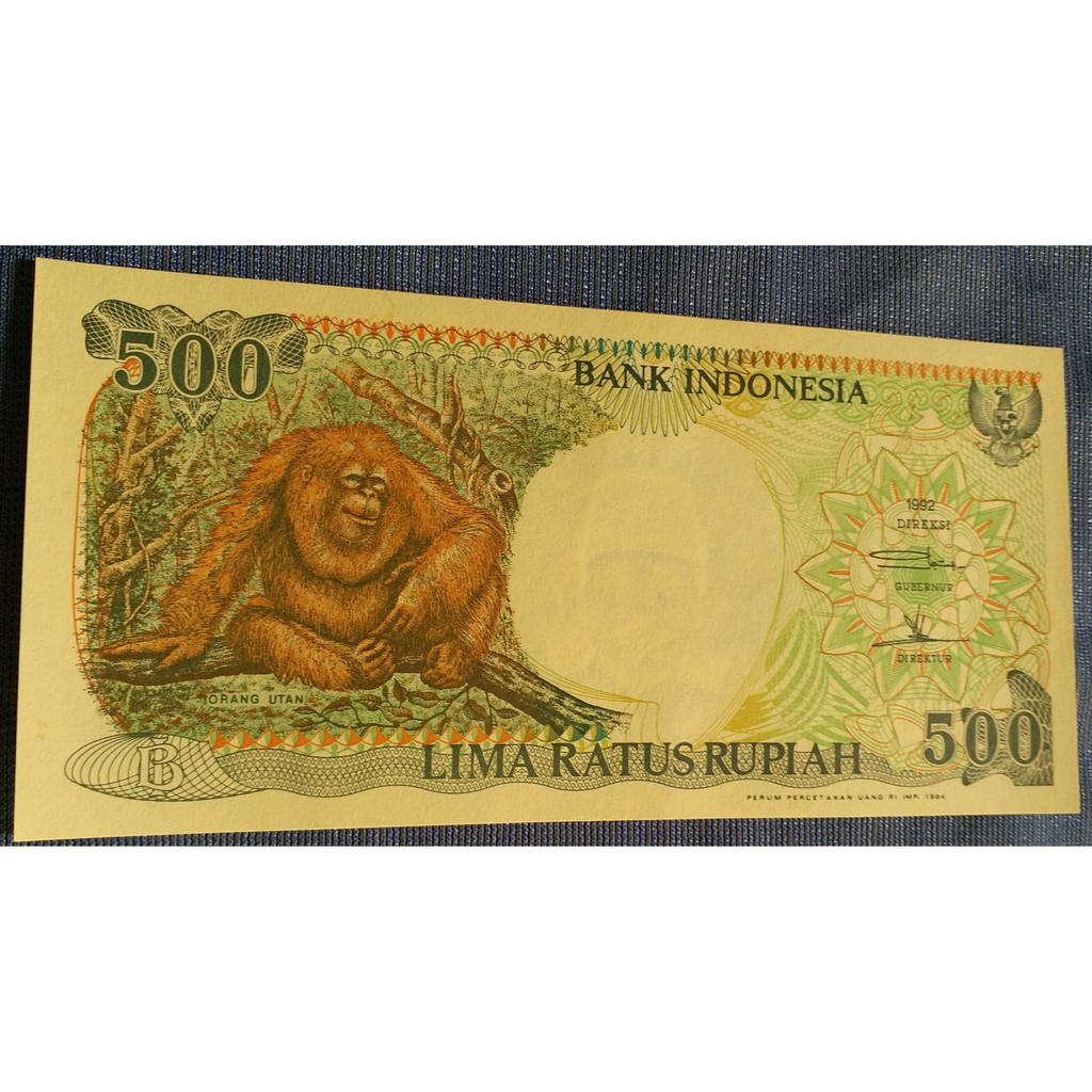 Uang kertas kuno lama jadul Rp500 tahun 1992
