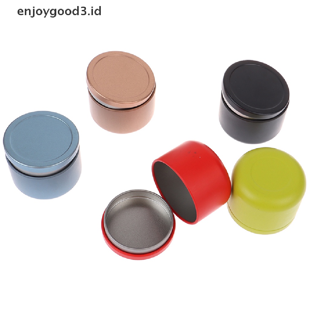 【Rready Stock】 Airtight Smell Proof Container Aluminum Herb Stash Jar Metal Sealed Can Tea Jar （ID）