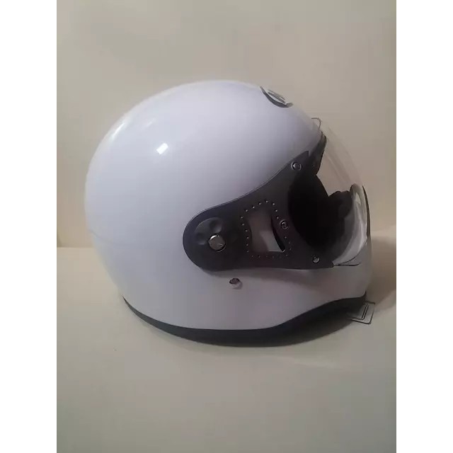 HELM CAKIL HBC PILOT VISOR PUTIH ( Fullface / Retro / Klasik / Vespa )