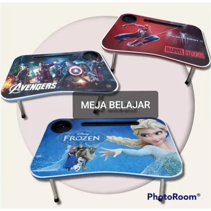MEJA BELAJAR LIPAT KARAKTER / MEJA LAPTOP / MEJA BELAJAR GELAS MURAH / MEJA BELAJAR ANAK KARAKTER Mu
