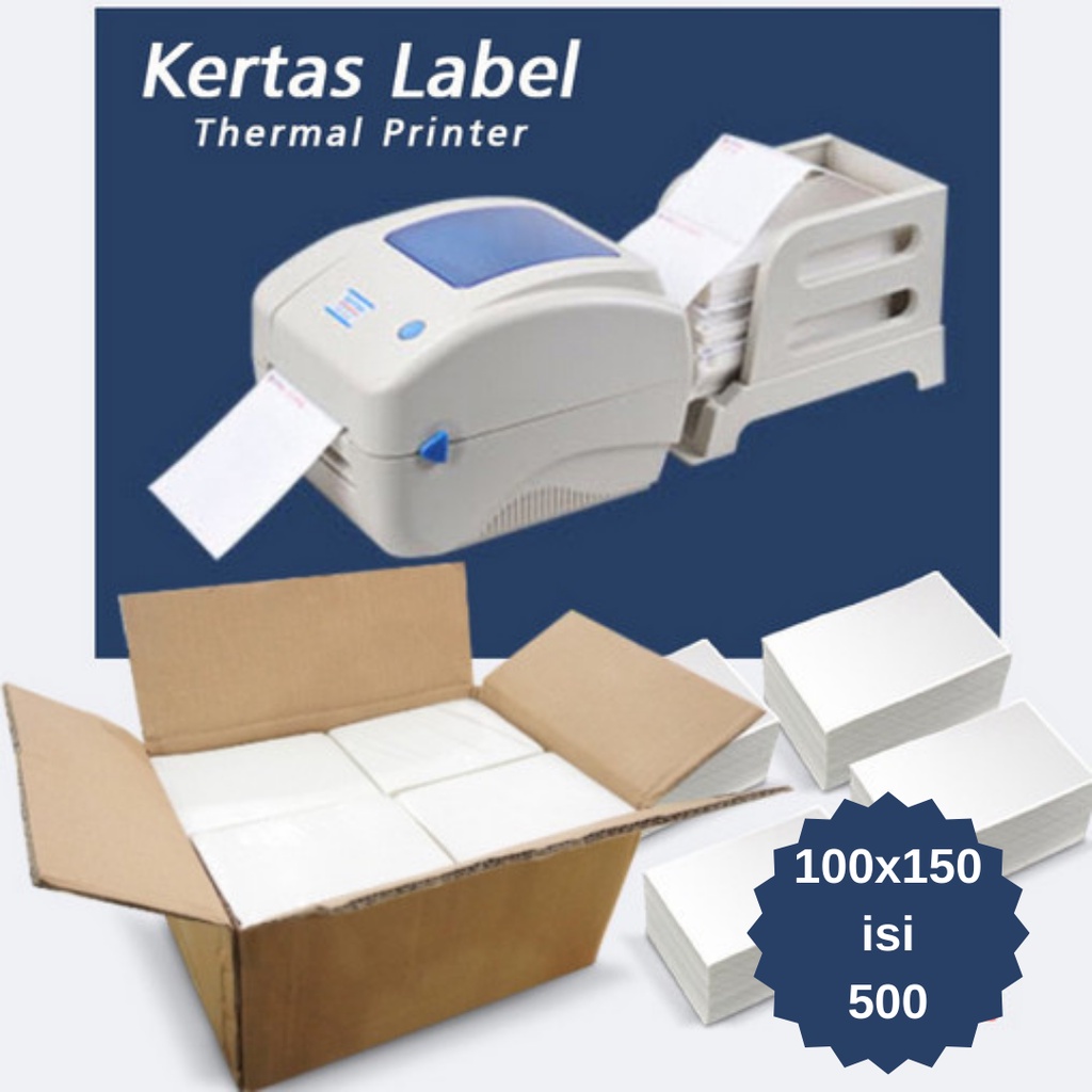 

Kertas Resi Online Shop - Resi Olshop - Label Thermal 100x150 Kertas isi 500 Lembar Sticker Receipt Printer Model Lipat Bukan Model Gulung