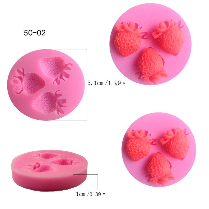 Siy Cetakan Resin Bentuk Buah Strawberrypeachnanasanggur Bahan Silikon Untuk Membuat Perhiasan