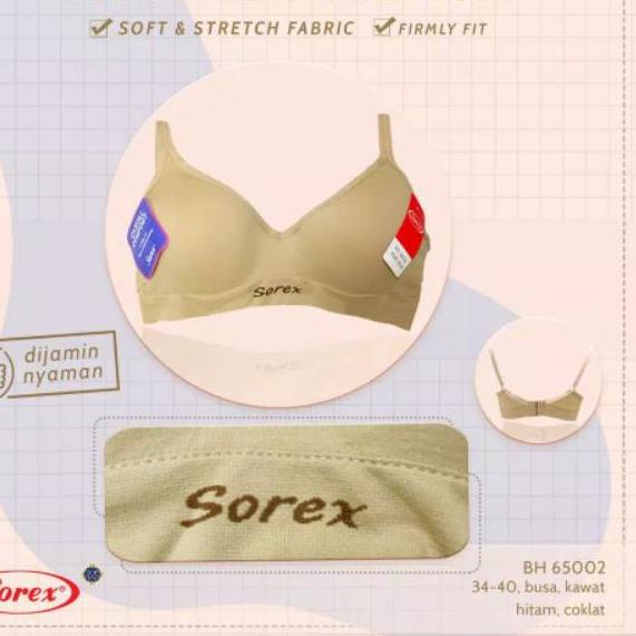 ♬ SOREX Bra Sport 65002 Busa tipis Pakai Kawat Sorex Original ✹