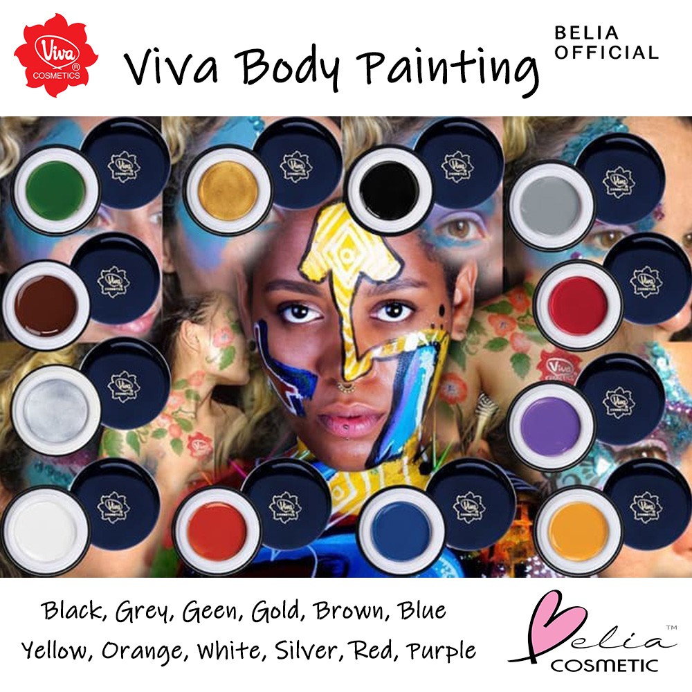 ❤ BELIA ❤ Viva Body Painting Face cat tubuh wajah make up 9g