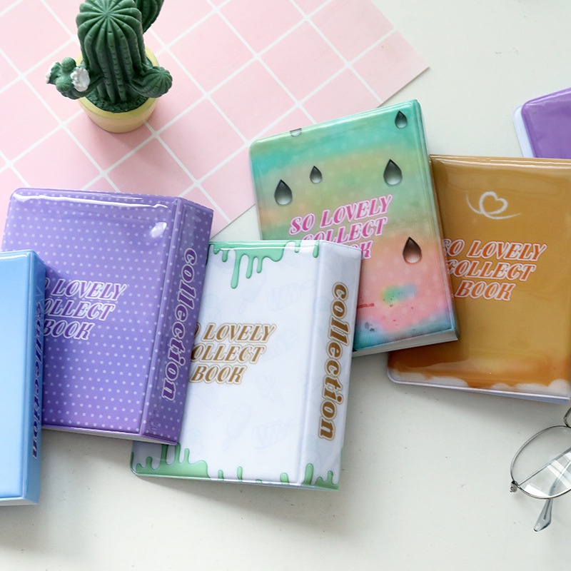 Ins 3inch Album Foto Hollow Cover Transparan PP Sleeves 64saku Photocard Lomo Card Holder