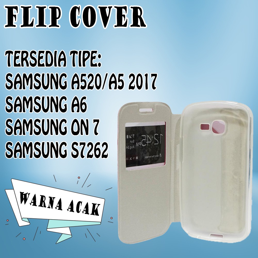 WARNA ACAK Casing Sarung Leather Case Flip Cover Dompet SAMSUNG A520 A5 2017 S6 ON7 New S7262 ORI